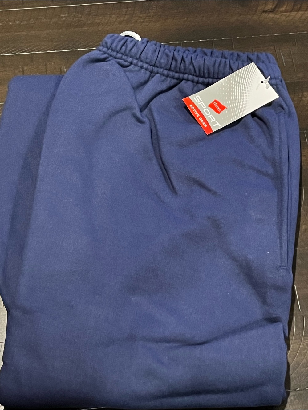 Joggers Men’s Hanes Jogging Pants size large New L blue